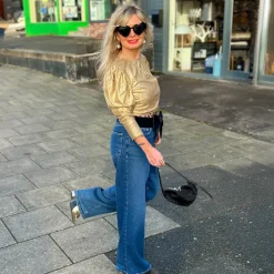Organic Wide Leg Jeans - Atlantic