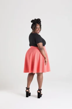 Ottoman Flare Skirt - Spiced Coral