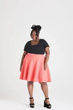Ottoman Flare Skirt - Spiced Coral