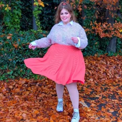 Ottoman Flare Skirt - Spiced Coral