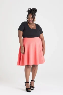 Ottoman Flare Skirt - Spiced Coral