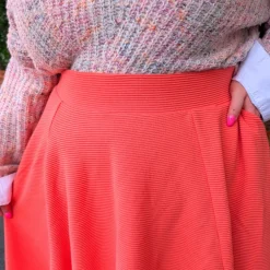 Ottoman Flare Skirt - Spiced Coral