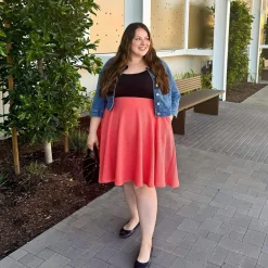 Ottoman Flare Skirt - Spiced Coral