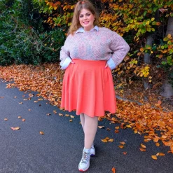 Ottoman Flare Skirt - Spiced Coral