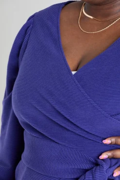 Ottoman Long Sleeve Wrap Jumpsuit - Aretha