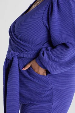 Ottoman Long Sleeve Wrap Jumpsuit - Aretha