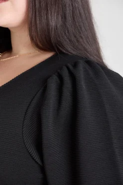 Ottoman Long Sleeve Wrap Jumpsuit - Black