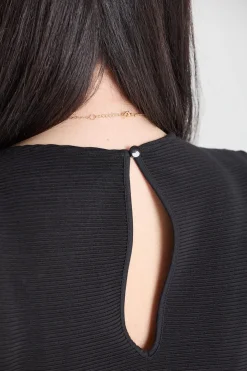 Ottoman Long Sleeve Wrap Jumpsuit - Black