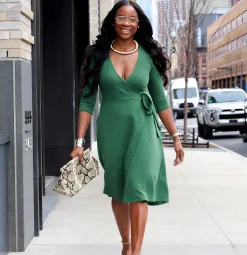 Ottoman Wrap Around Dress - Petit Pois