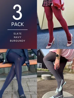 3 Pack Staple Shades Bundle - Stay Cool 80 Denier Tights