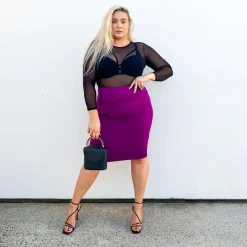 Pencil Skirt - Figgy Pudding