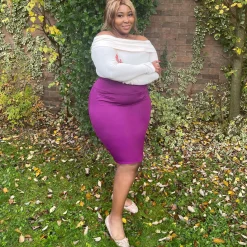 Pencil Skirt - Figgy Pudding