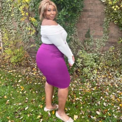 Pencil Skirt - Figgy Pudding