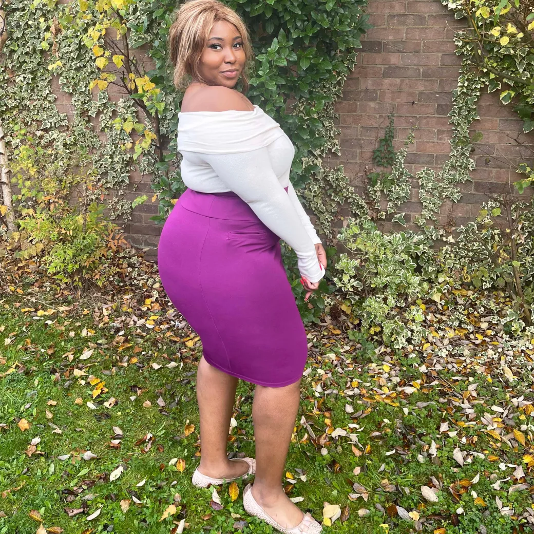 Pencil Skirt - Figgy Pudding