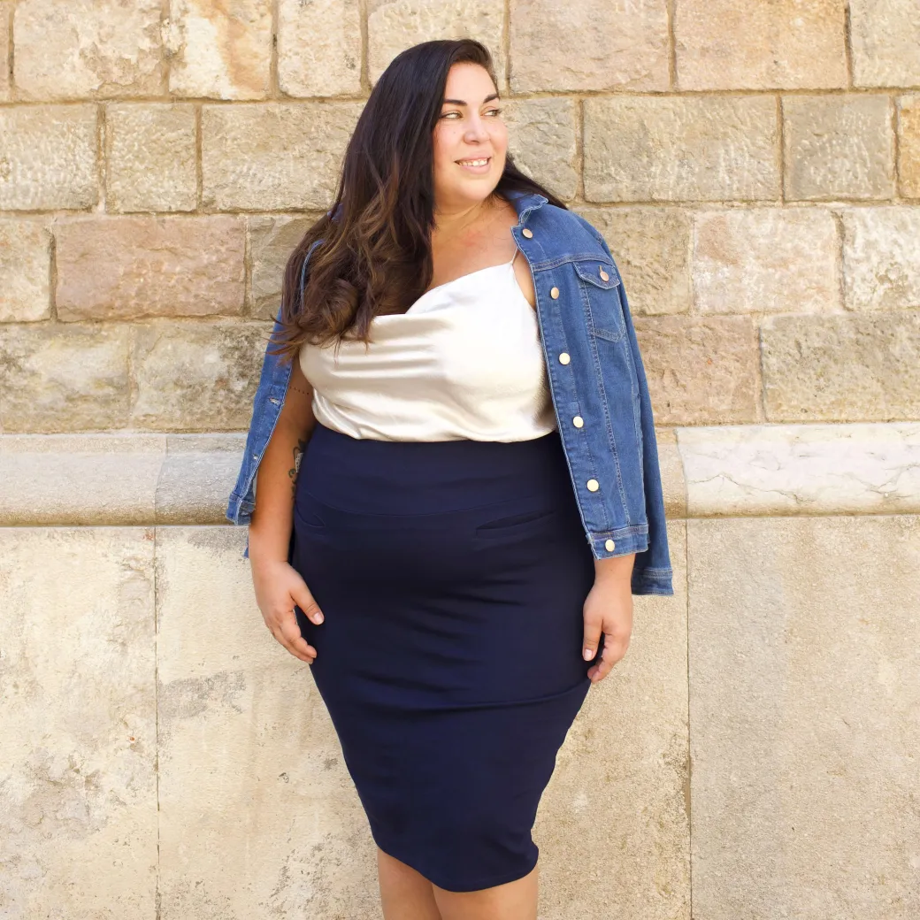 Pencil Skirt - Navy