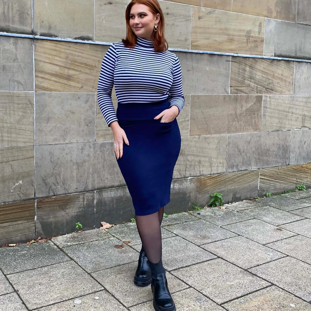 Pencil Skirt - Navy