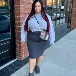 Pencil Skirt - Slate Grey