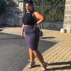 Pencil Skirt - Slate Grey