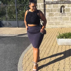 Pencil Skirt - Slate Grey