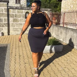 Pencil Skirt - Slate Grey