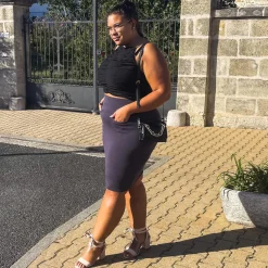 Pencil Skirt - Slate Grey