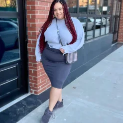 Pencil Skirt - Slate Grey