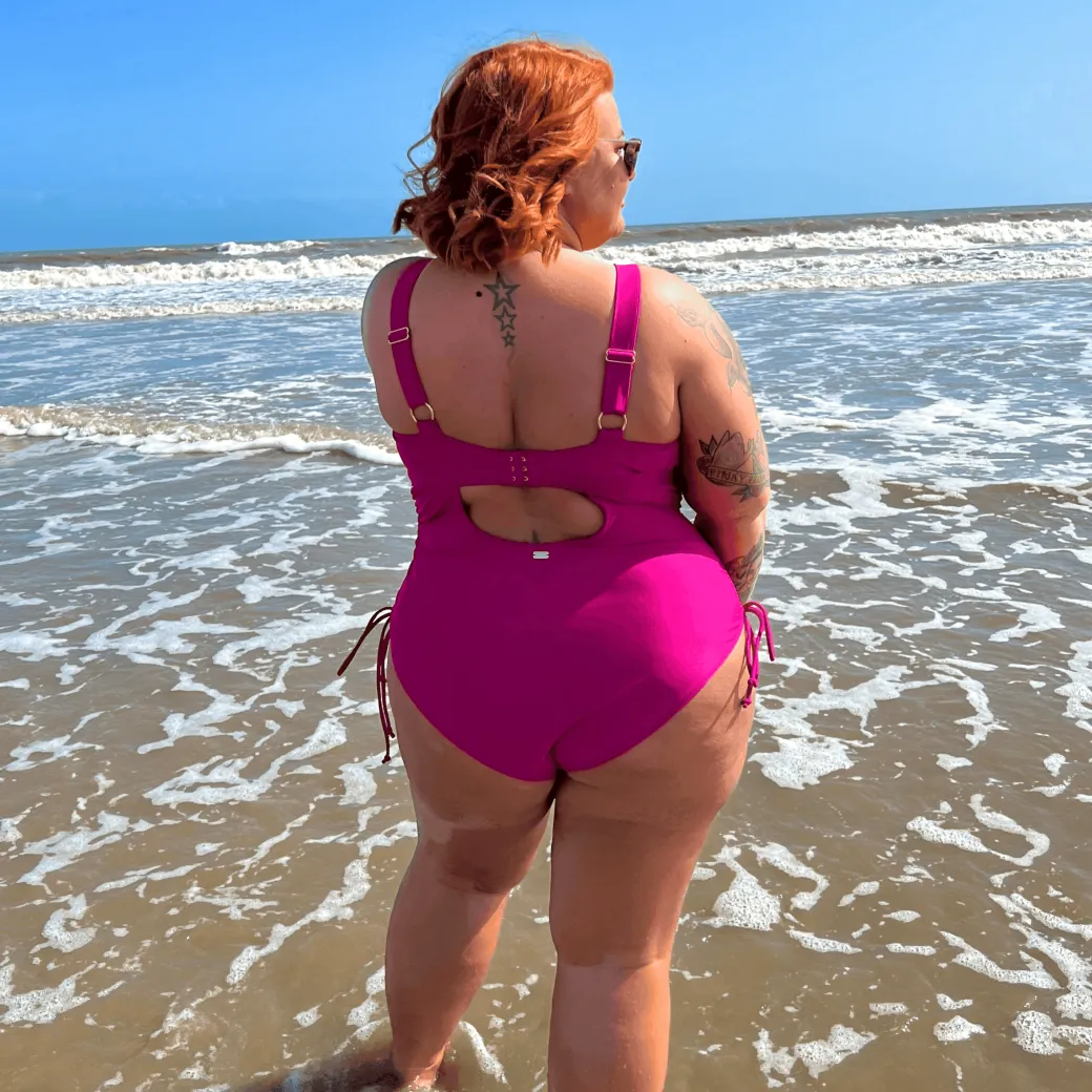 Phone Home Swimsuit - Hot Pink