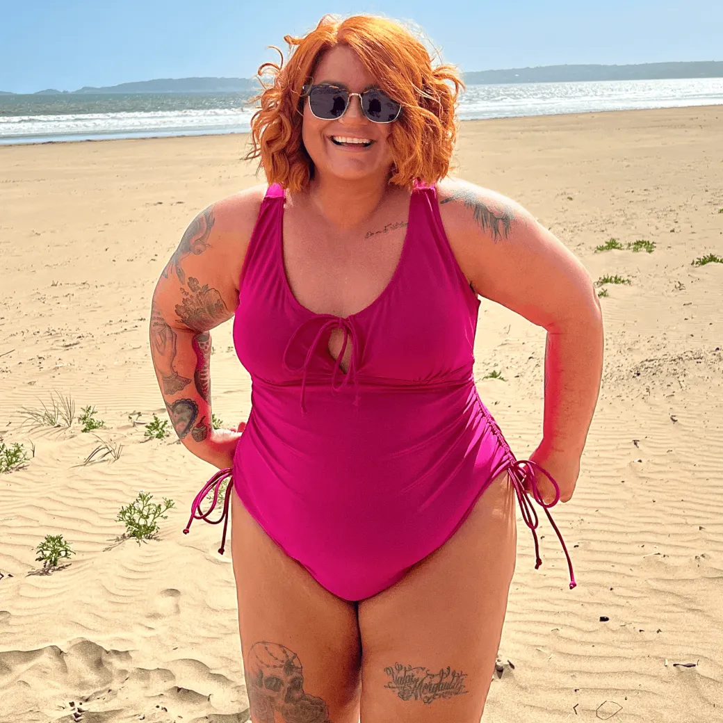 Phone Home Swimsuit - Hot Pink