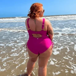 Phone Home Swimsuit - Hot Pink