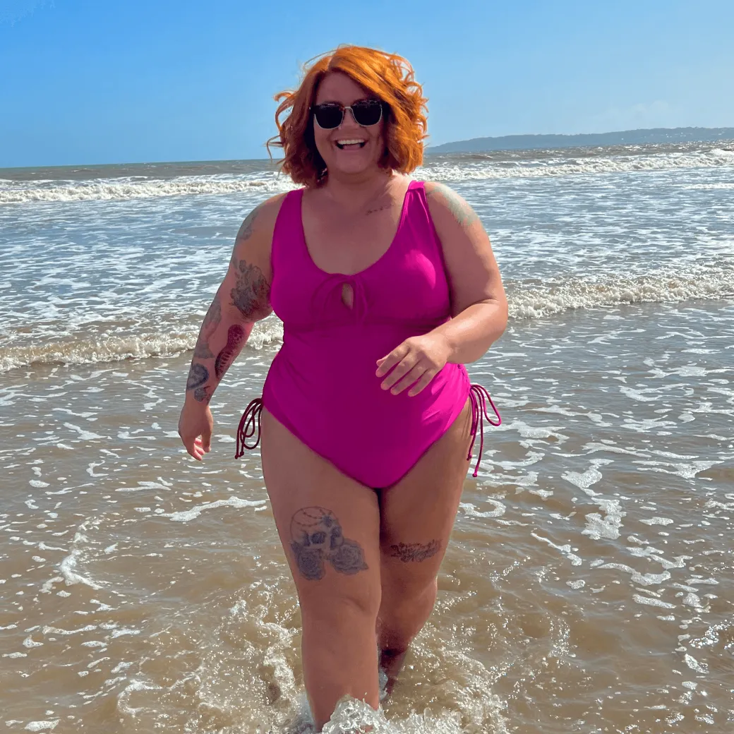 Phone Home Swimsuit - Hot Pink