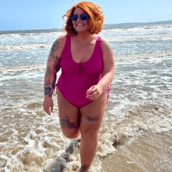 Phone Home Swimsuit - Hot Pink