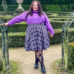 Plaid Flare Skirt - Moorland