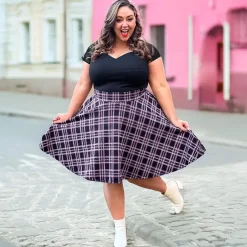 Plaid Flare Skirt - Moorland