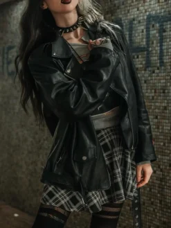 Plaid Mini-Flare Skirt - Cairn