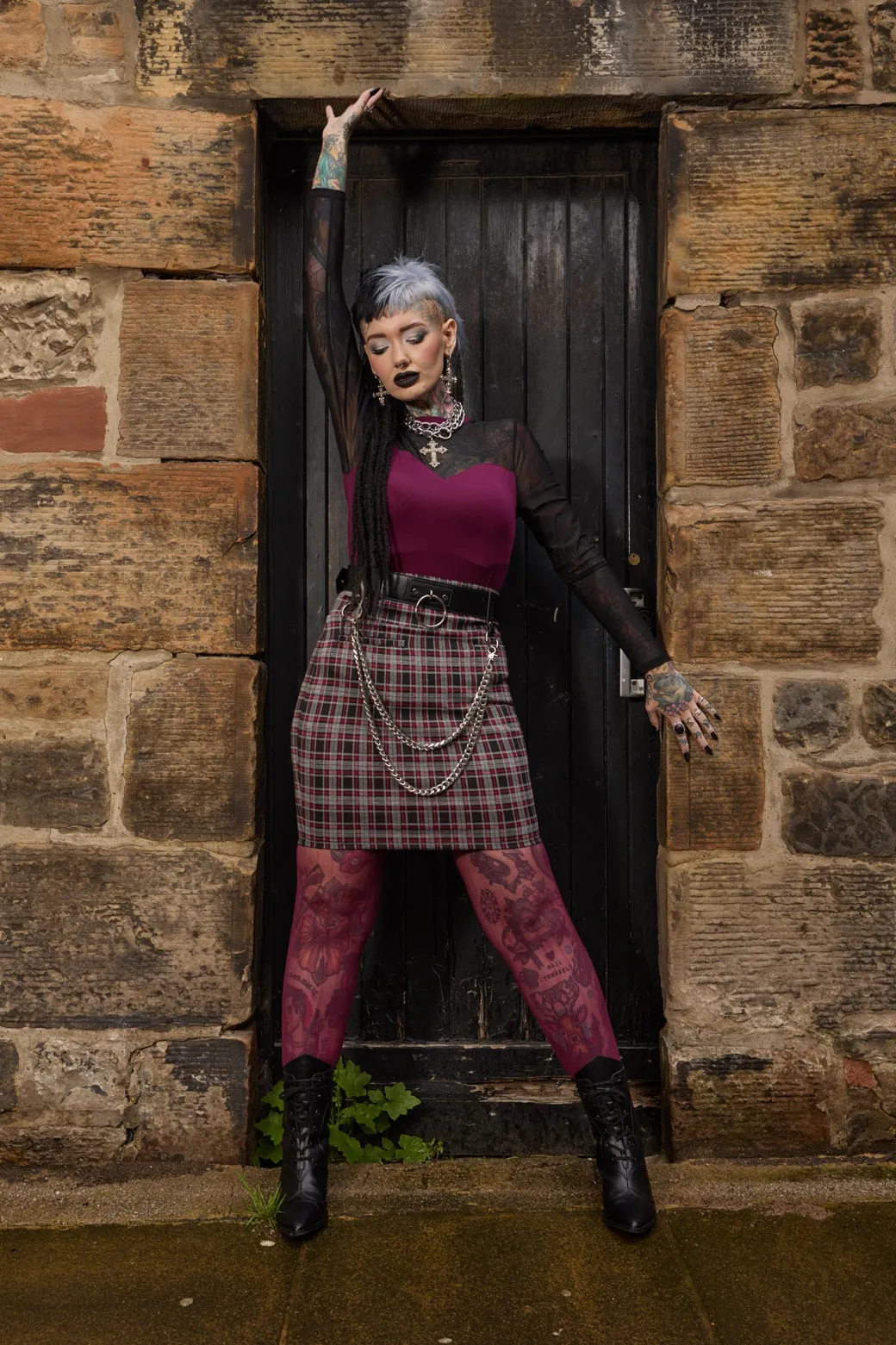 Plaid Mini Skirt - Bonnie