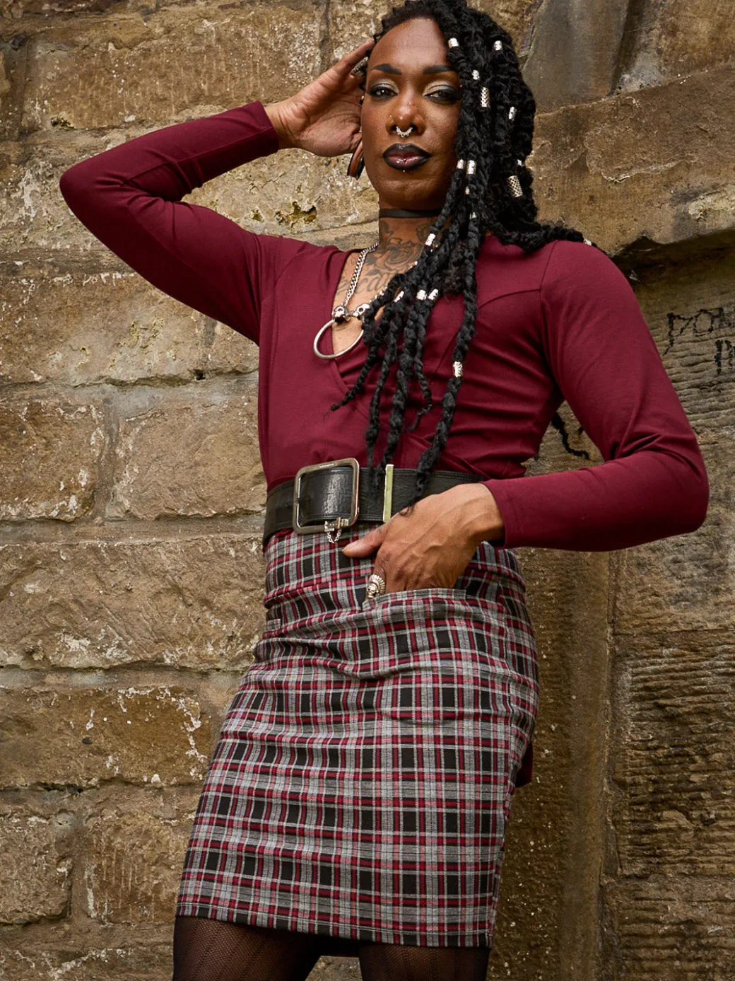 Plaid Mini Skirt - Bonnie