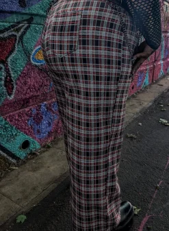 Plaid Wide-Leg Trousers - Bonnie
