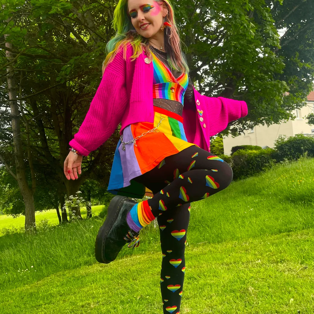 Pride Rainbow Heart Tights - Love is Love