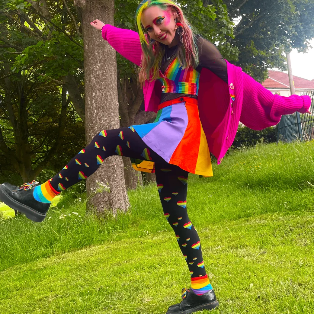 Pride Rainbow Heart Tights - Love is Love