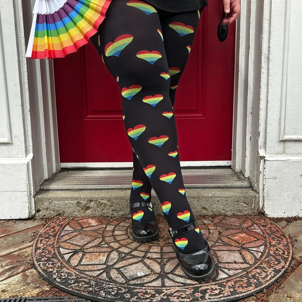 Pride Rainbow Heart Tights - Love is Love