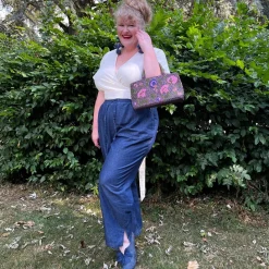 Relaxed Chambray Trousers - Denim