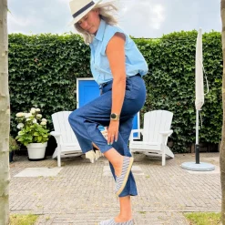 Relaxed Chambray Trousers - Denim