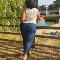 Relaxed Chambray Trousers - Denim