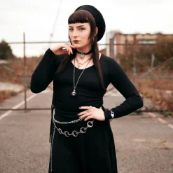 Ruched Rib Top - Black