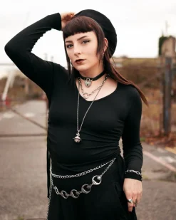 Ruched Rib Top - Black