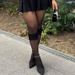 Scallop Tights - Black