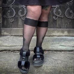 Scallop Tights - Black