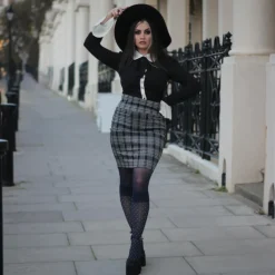 Seoul Chic Faux Sock Tights - Navy