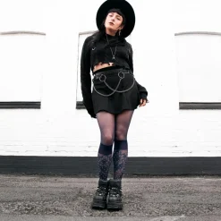 Seoul Chic Faux Sock Tights - Navy