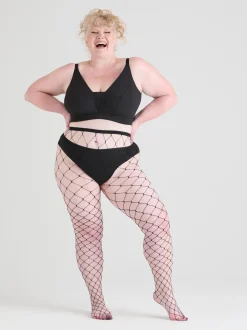 Sharkies Wide Fishnets - Black